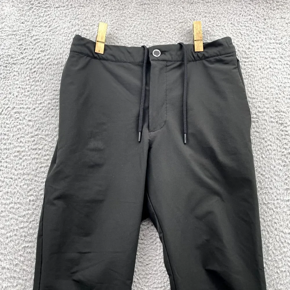 Banana Republic Jogger Pants Mens 30X32 Black Slim Tapered Chino Academia Preppy